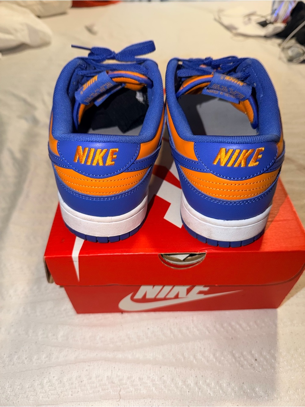 Nike Kids' Low-Top Sneakers in Blue & Orange